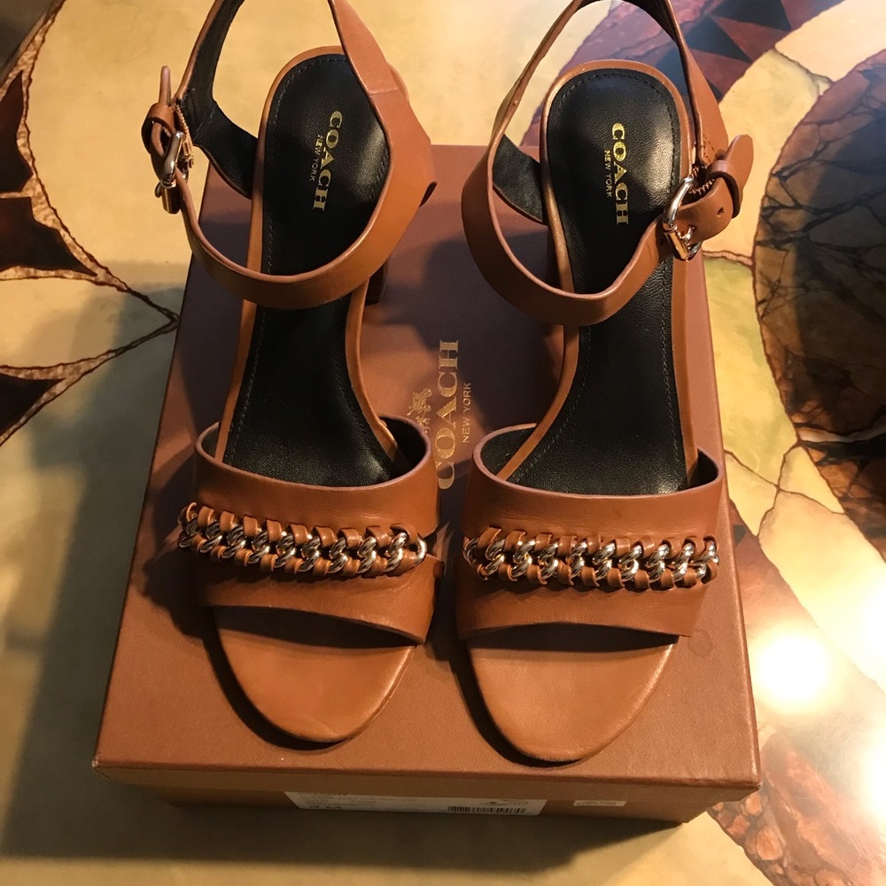Coach heel sandals